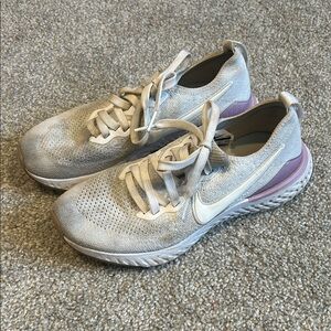Nike Women's Epic React Running Shoes - White and Purple